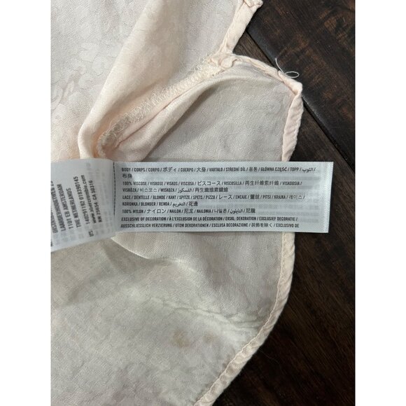 Abercrombie & Fitch XL Beige Lace Trim Cami Top Leopard Print 90s Y2K Babydoll - Picture 7 of 8